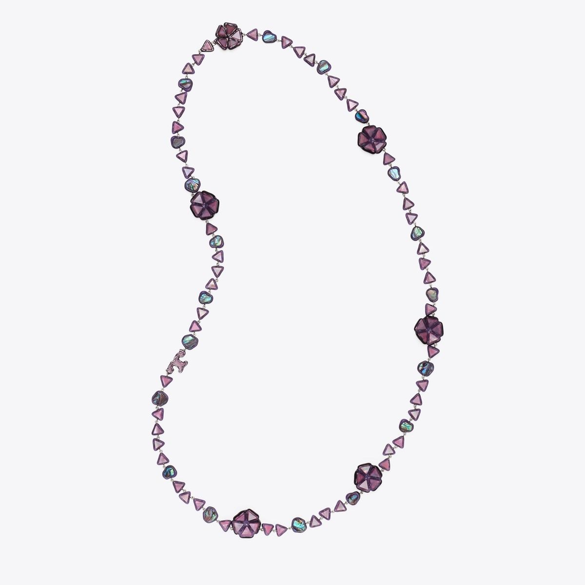 Curiosity Resin Long Necklace in Pink, Size Os