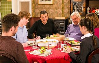 Peter and the Barlows in Coronation Street