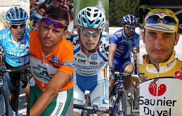 Igor Astarloa, Pietro Caucchioli, Italian Francesco De Bonis, Ricardo Serrano and Ruben Lobato Elvira were named by the UCI
