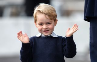 Prince George of Cambridge departs Victoria on October 1, 2016