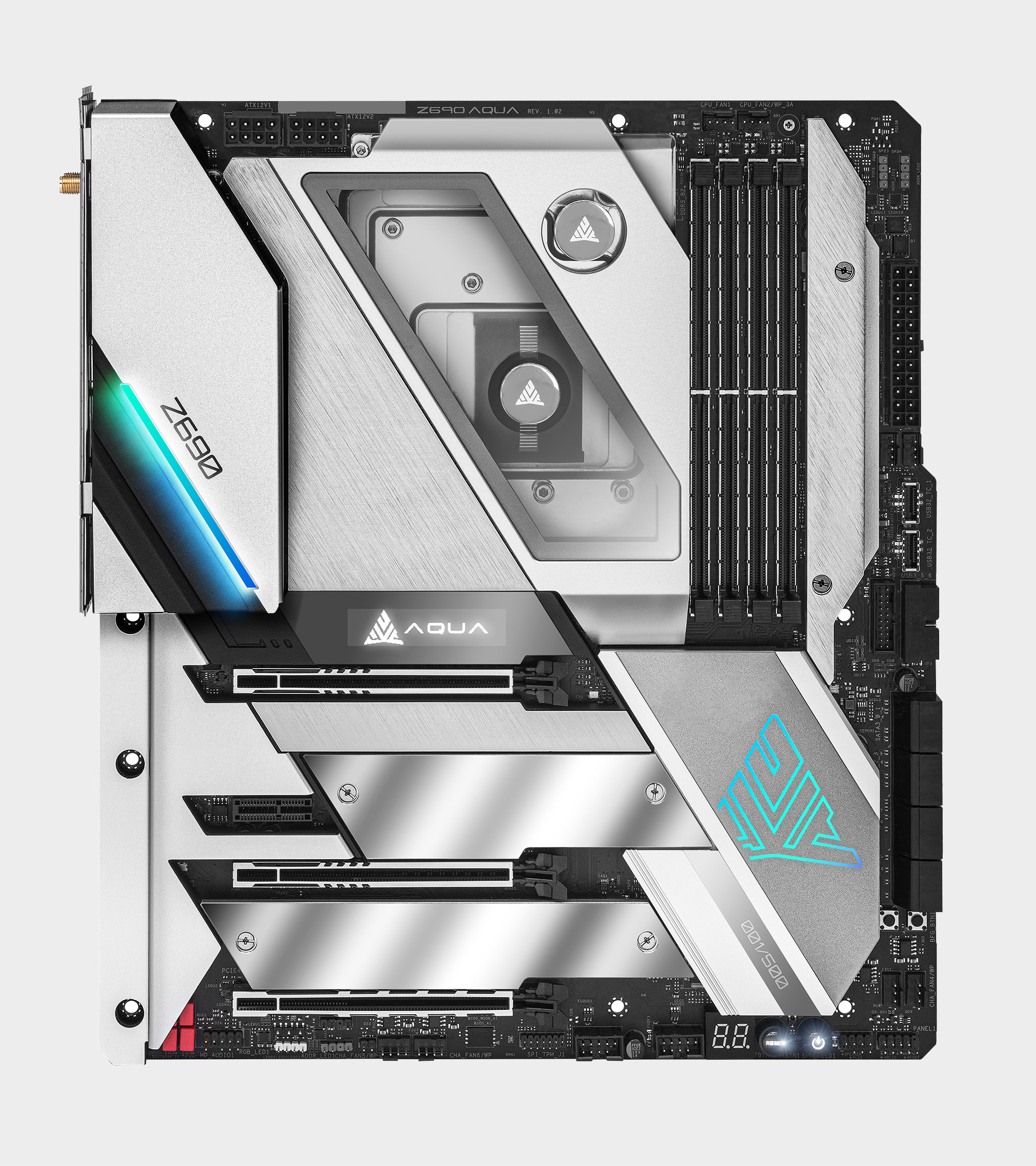 Asrock Z690 Aqua motherboard front view