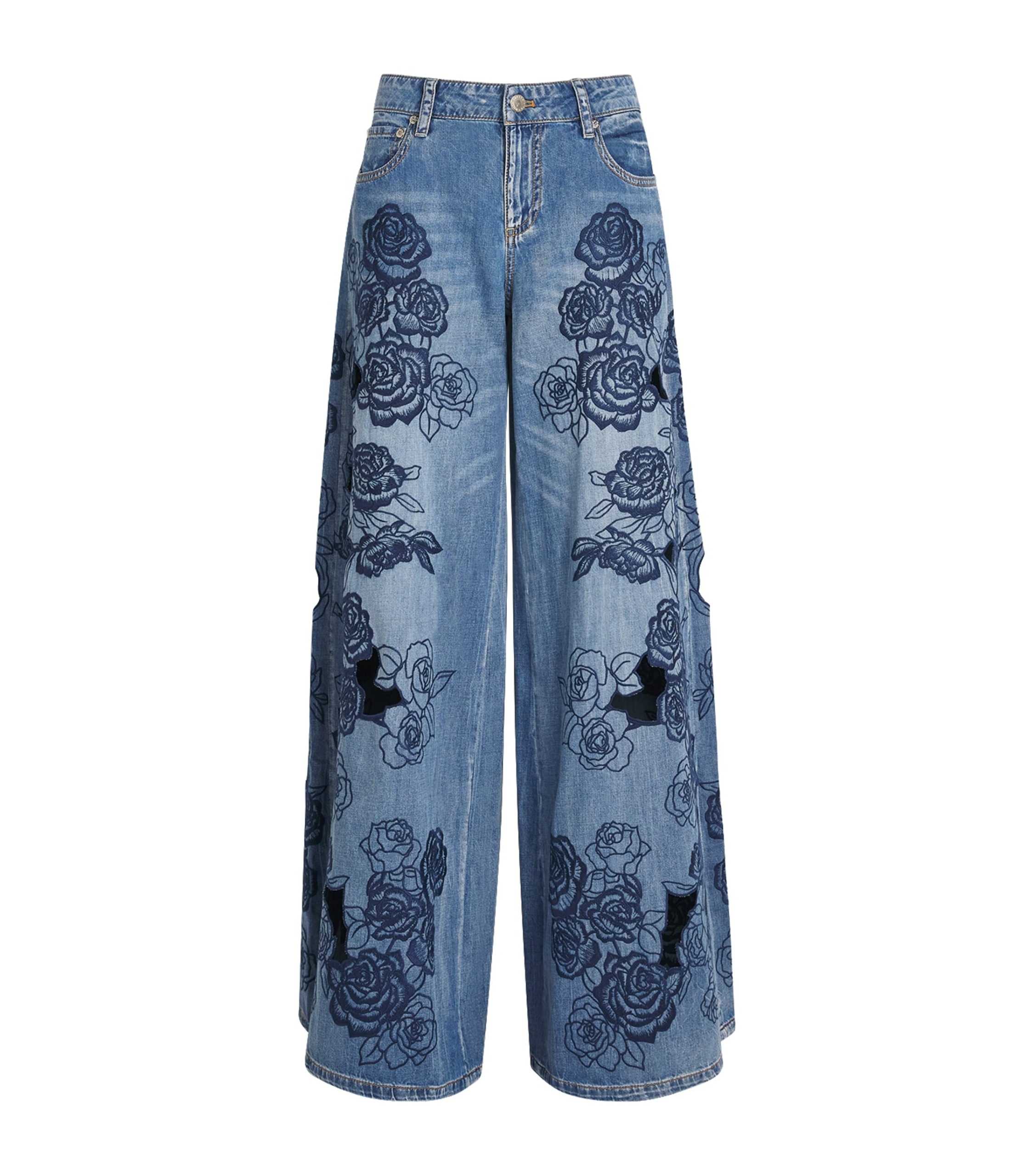 Alice+olivia Sidney Laser-Cut Jeans