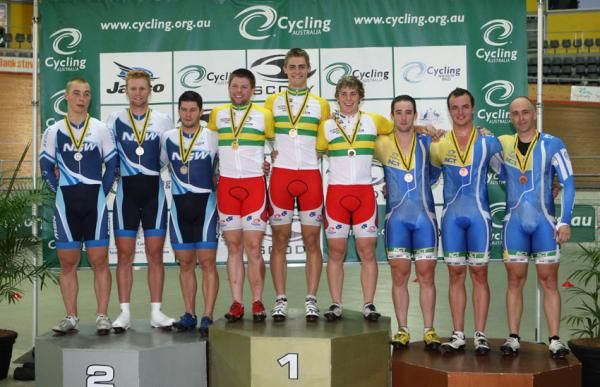 South Australia won gold from New South Wales and the ACT in the men's team sprint.