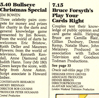 TV Times listings Christmas Day 1983