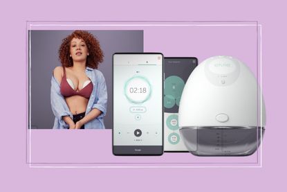 Elvie Breast Pump Black Friday deals: a collage of images of the hands-free breast pump on sale this Black Friday