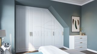 bedroom with bespoke built in wardrobes perfect for optimising space by metro wardrobes