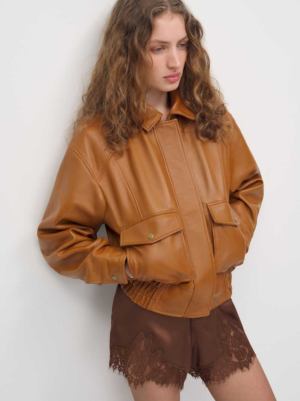 Veda Daphne Leather Bomber