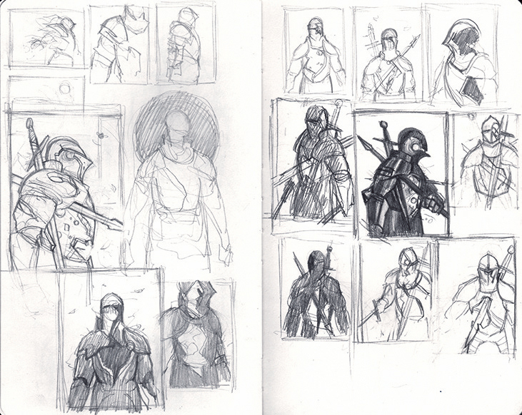 Concepts are quickly scribbled down