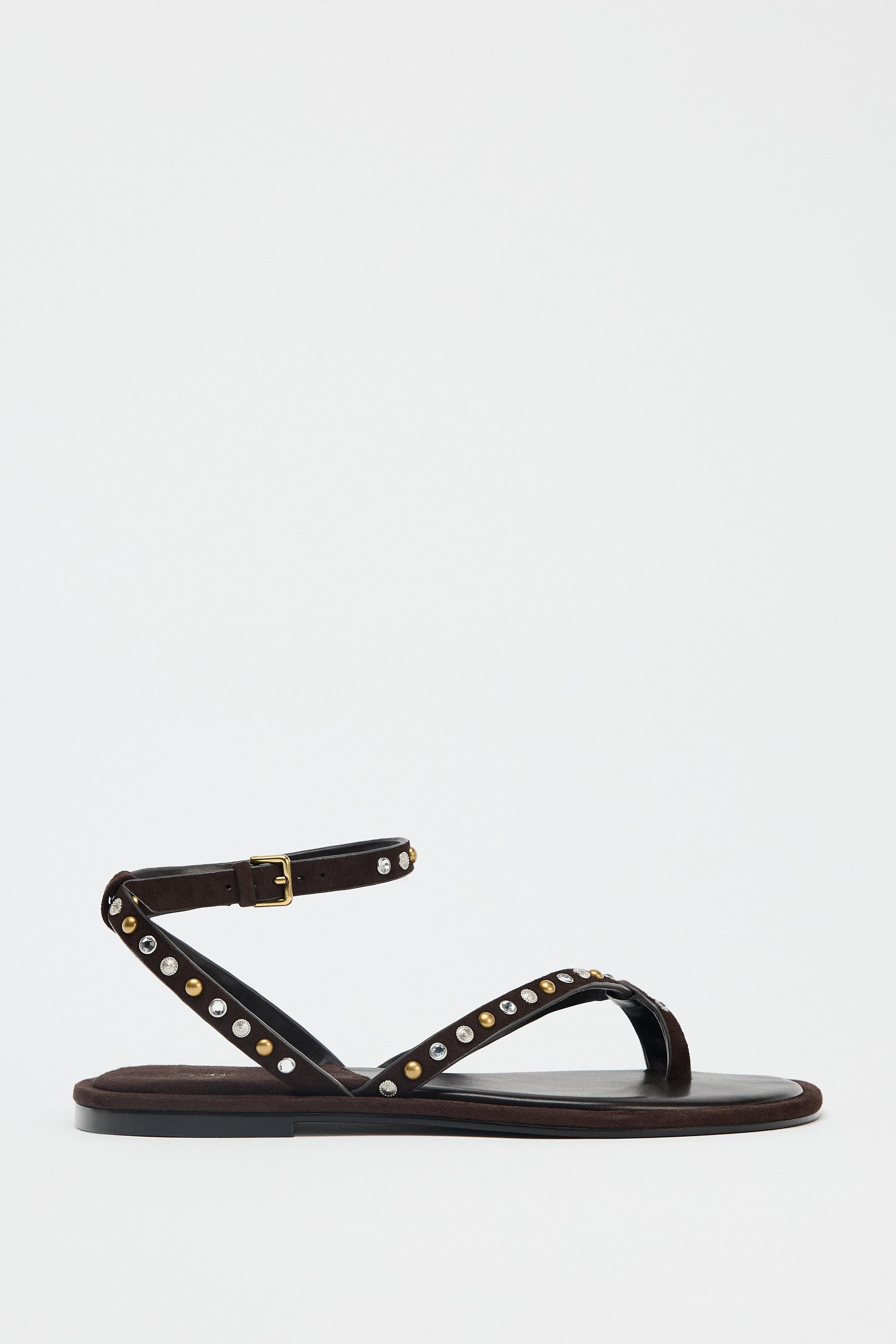 Beaded Leather Sandals