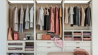 clean tidy wardrobe