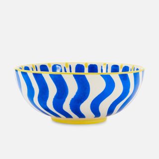 Primark mood-boosting homeware blue striped patterned bowl