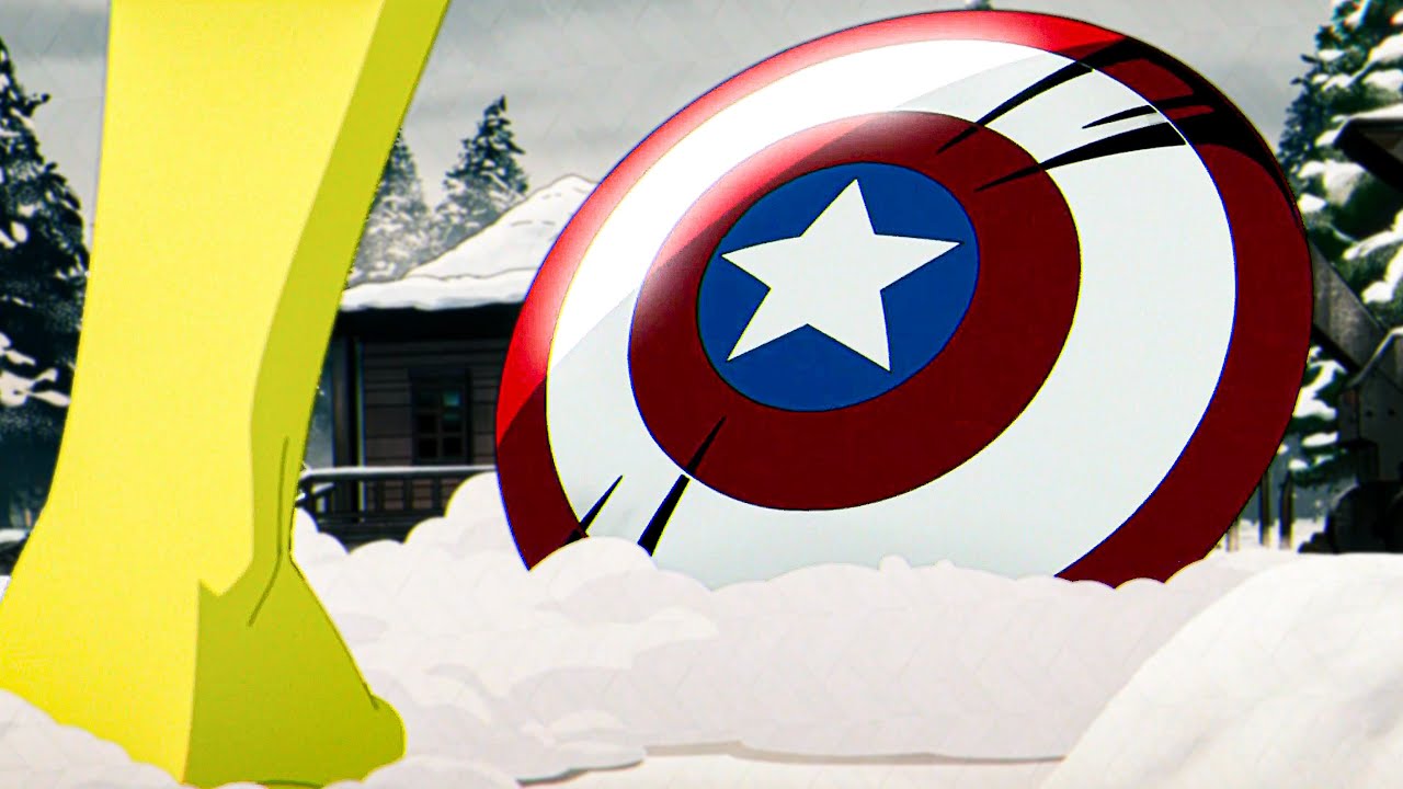 A close up shot of Captain America's shield by Rogue's right foot in X-men 97 episode 7