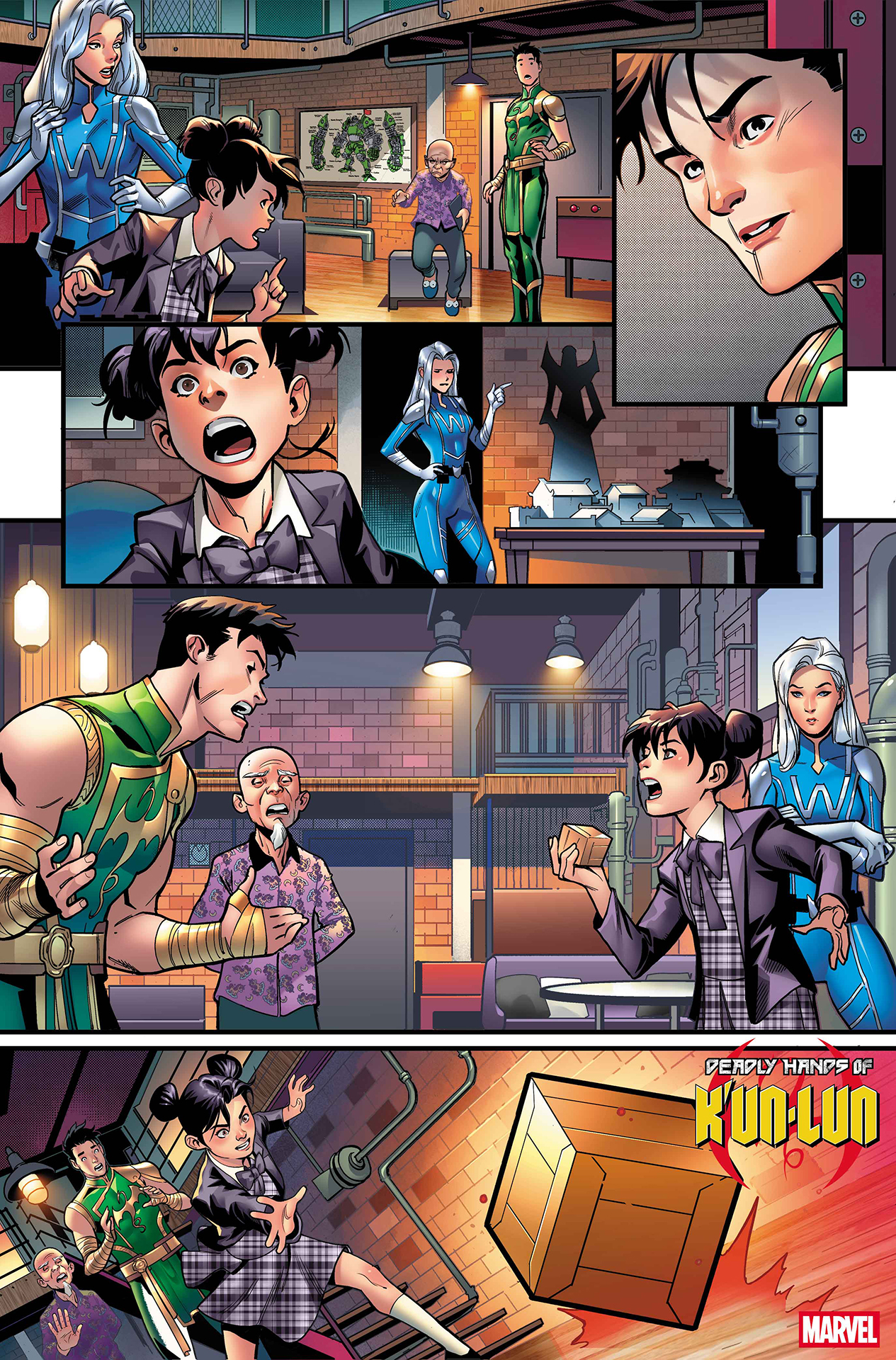 Lin Lie arguing with his protege Pei