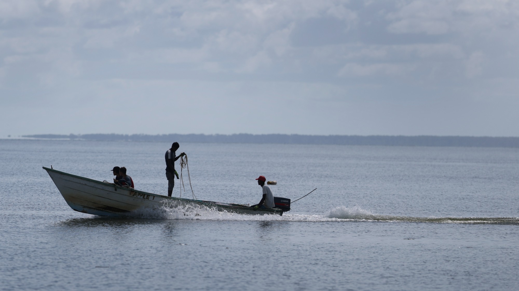 ICACOS POINT, TRINIDAD AND TOBAGO - NOVEMBER 06: Fishermen work in the Gulf of Paria, an inlet of the Caribbean Sea, on November 06, 2025, in Icacos Point, Trinidad and Tobago. As the United States military has killed numerous people allegedly running drugs in the Caribbean, local fishermen say they are nervous, and some have altered their fishing routes due to not wanting to be mistaken for a drug boat. Icacos Point is approximately 3 miles from the Venezuela shoreline (seen in the background). (Photo by Joe Raedle/Getty Images)