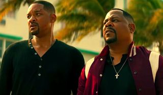Bad Boys For Life Will Smith and Martin Lawrence gathering themselves in the street