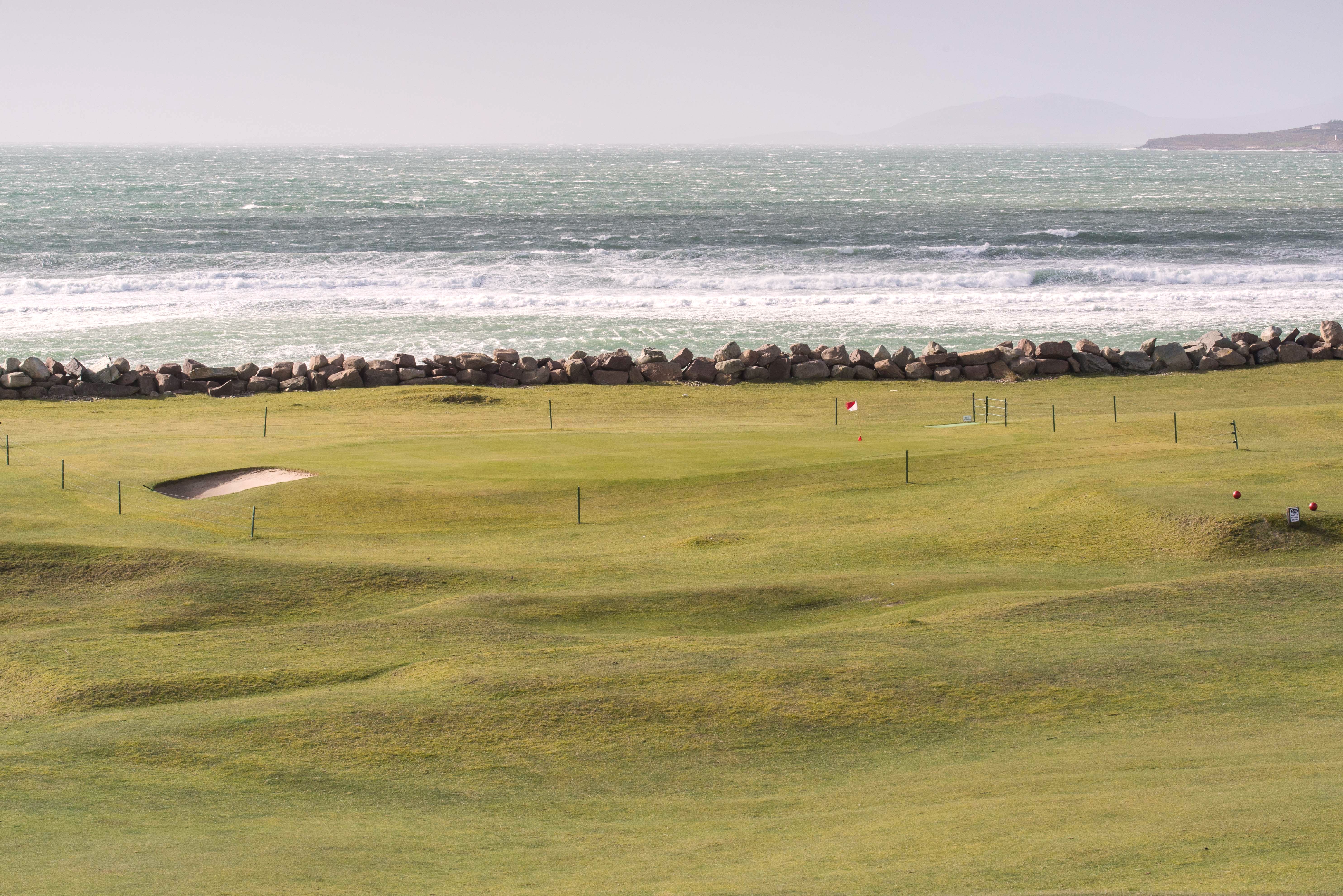 The 6th green at Mulranny Golf Club