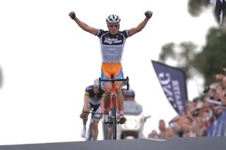 Anthony Giacoppo (BikeBug) shows his prowess with a class victory on stage 3 of the Jayco Bay Cycling Classic in Portarlington.
