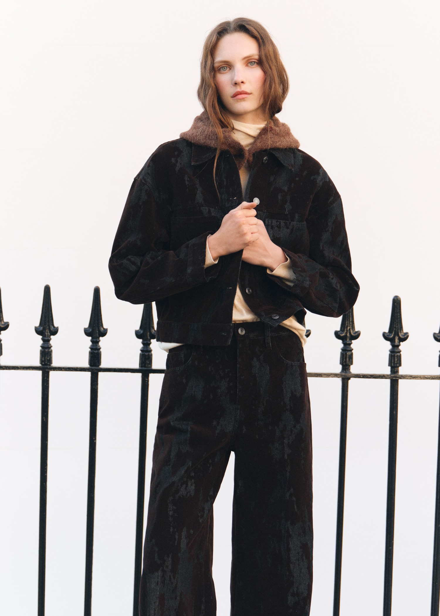 Devor&amp;eacute; Denim Jacket - Women | Mango Usa