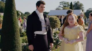 Luke Newton and Nicole Coughlan in Bridgerton Season 3