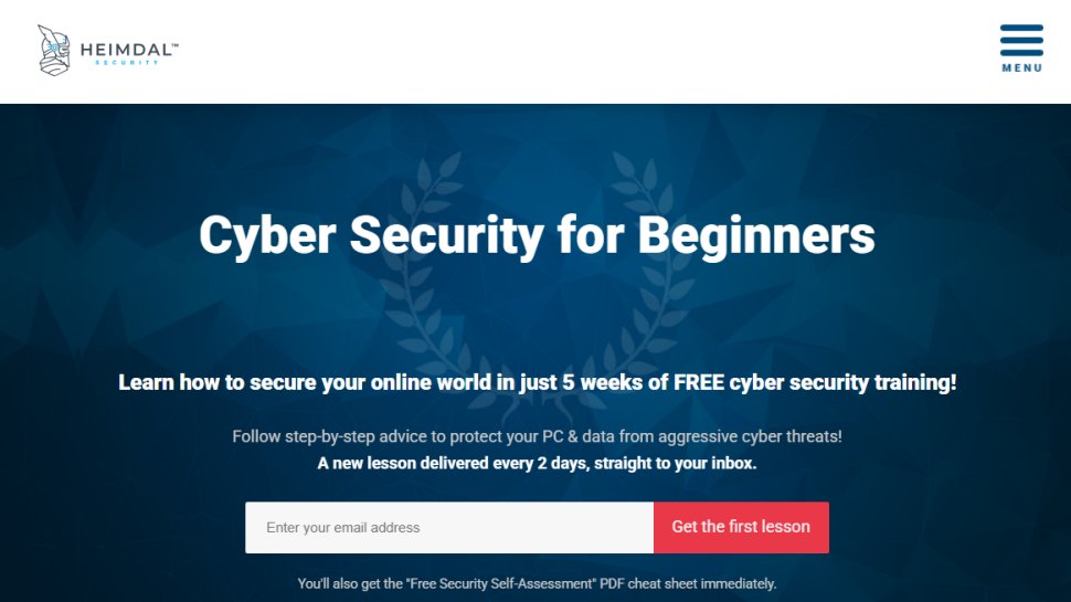 Website screenshot of Heimdal Security (August, 2025)