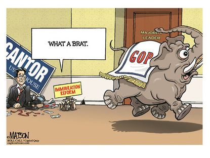 Political cartoon GOP immigratio