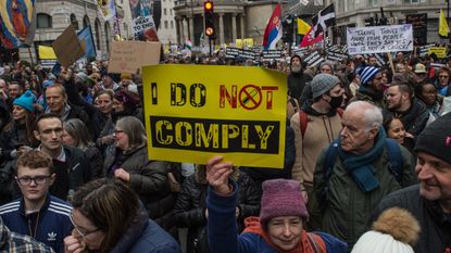 Anti-vaccination rally, London