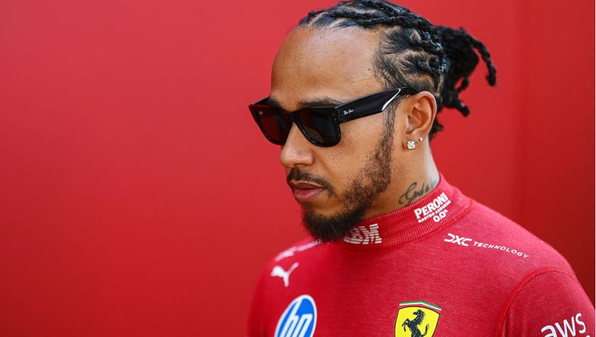 Lewis Hamilton of Great Britain and Scuderia Ferrari looks on during previews ahead of the F1 Grand Prix of Australia in March 2025