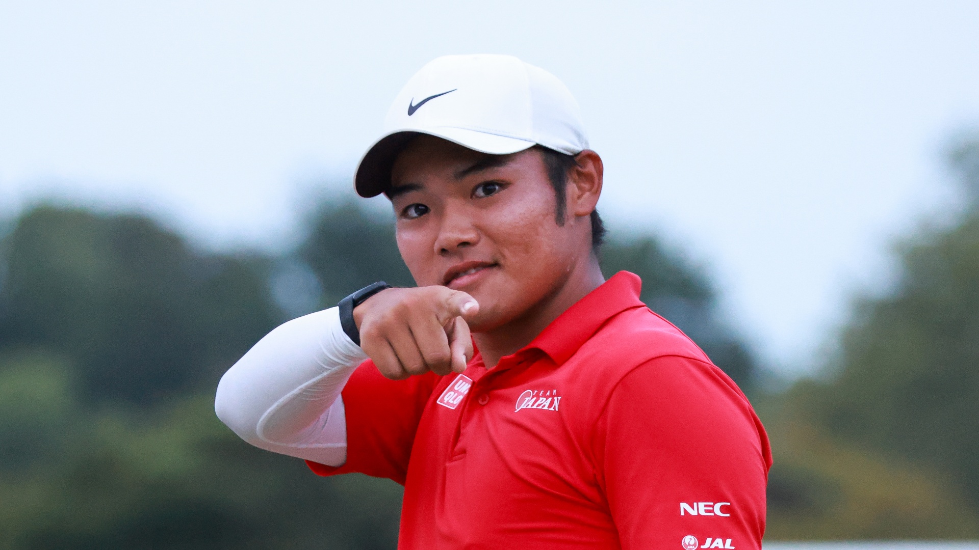Taishi Moto in action at the 2026 US Amateur Championship at Merion Golf Club