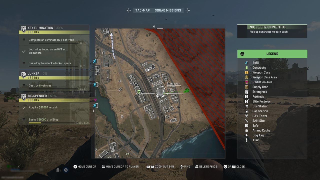 Warzone 2 DMZ ammo stash on map