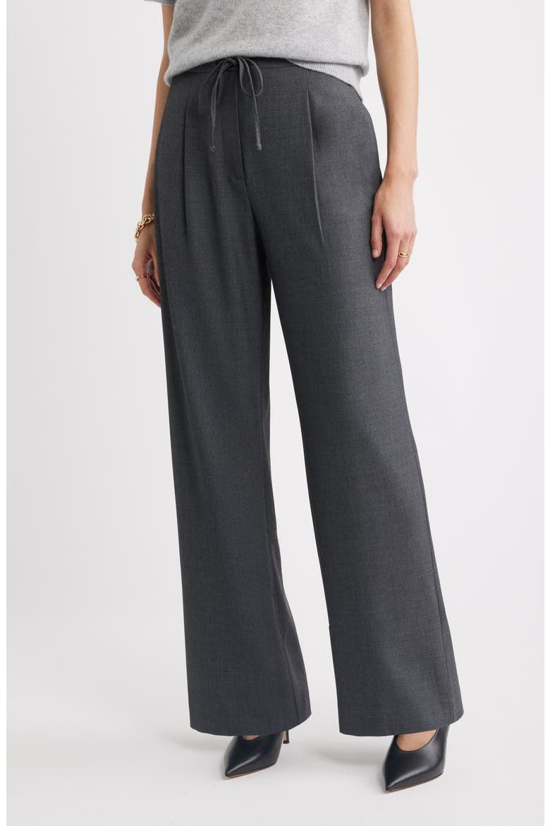 Drawstring Wide Leg Pants