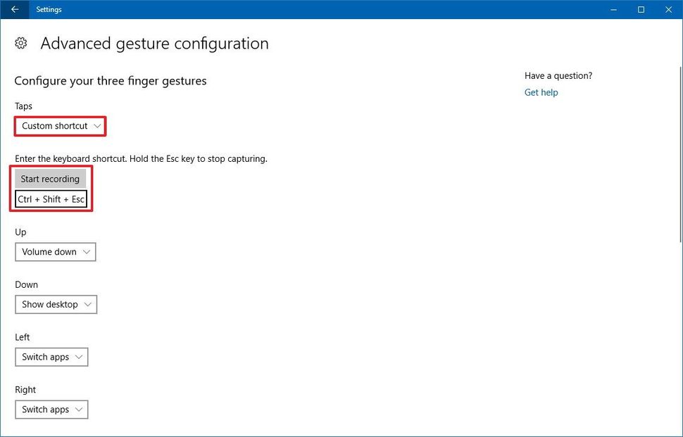 How to link keyboard shortcuts to touchpad gestures on Windows 10
