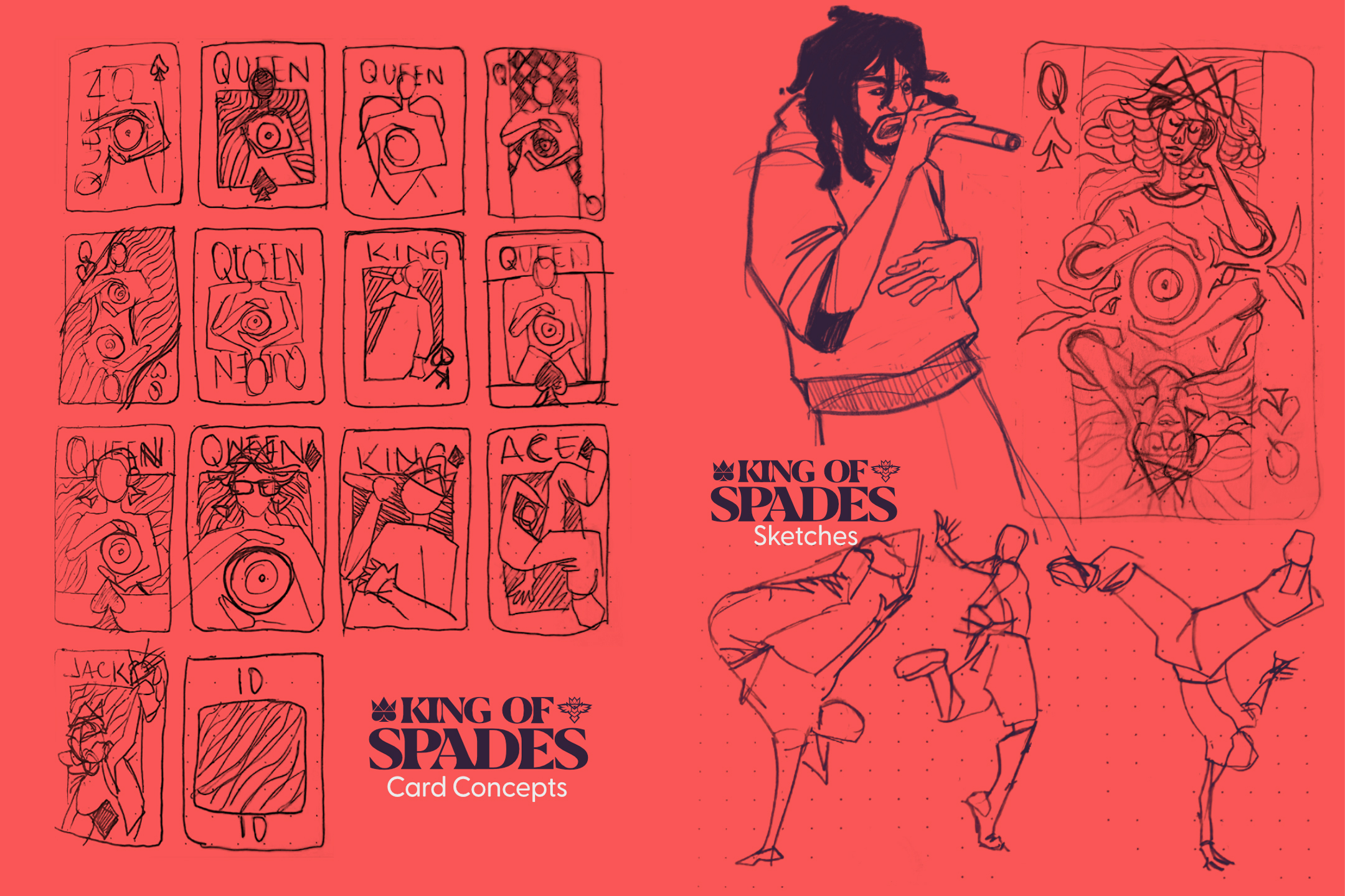 Sketches of a deck of cards