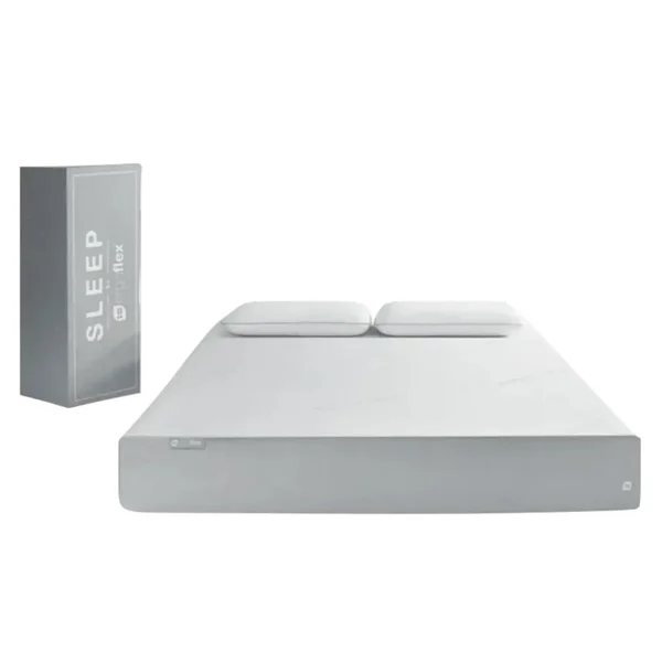 Ergoflex 5G mattress with pillows beside its box