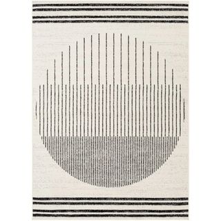 A minimalist patterned rug