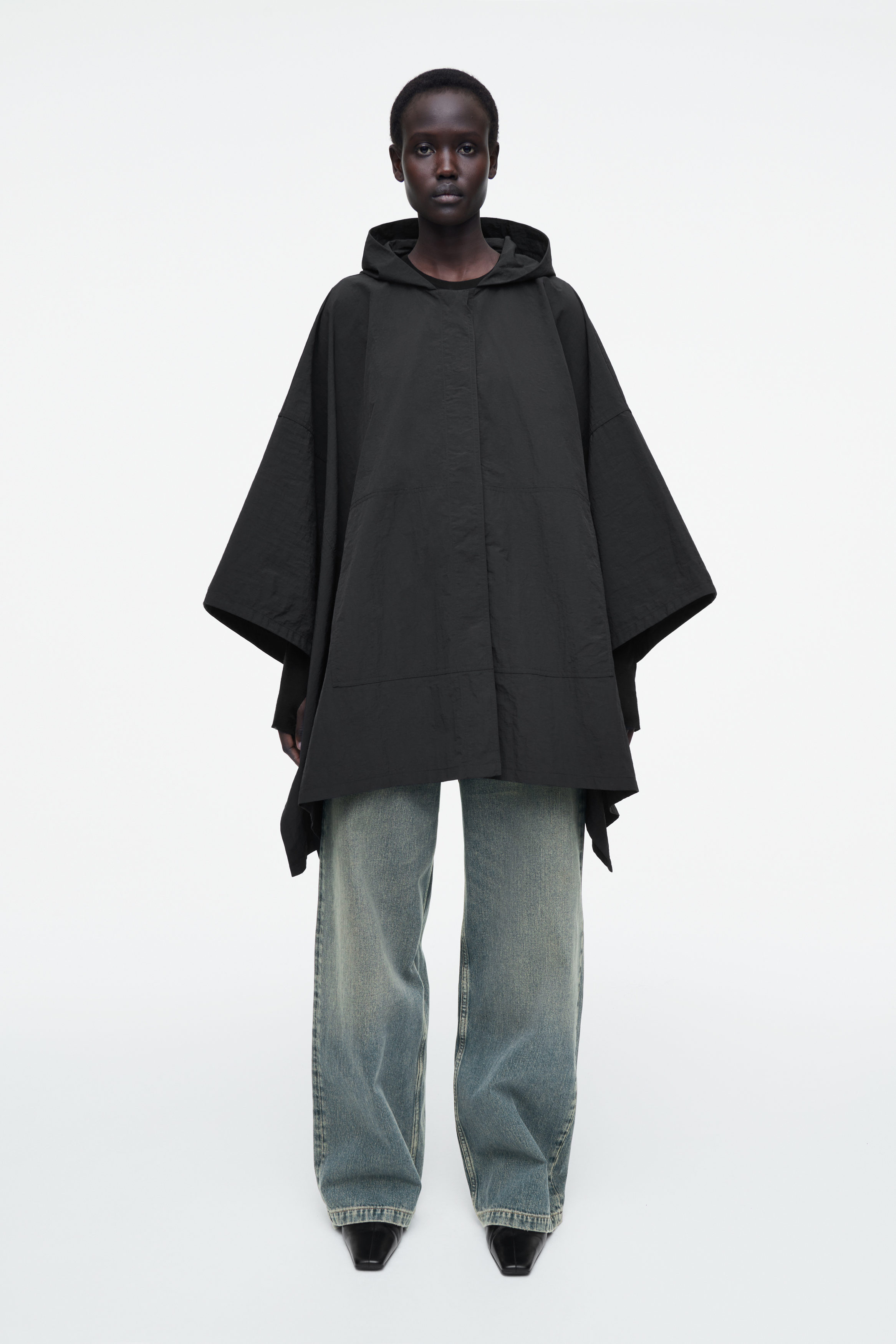 Hooded Trench Coat Cape