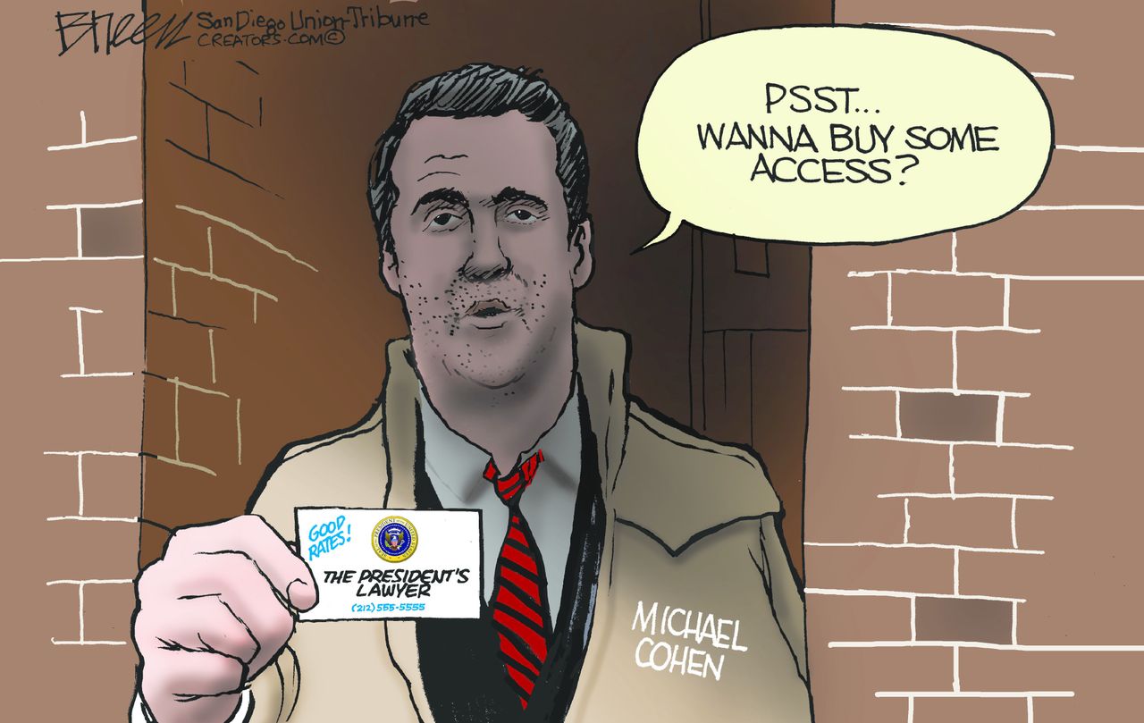 Political cartoon U.S. Michael Cohen Trump access