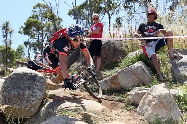 Master woman Sarah Hunter takes a tumble