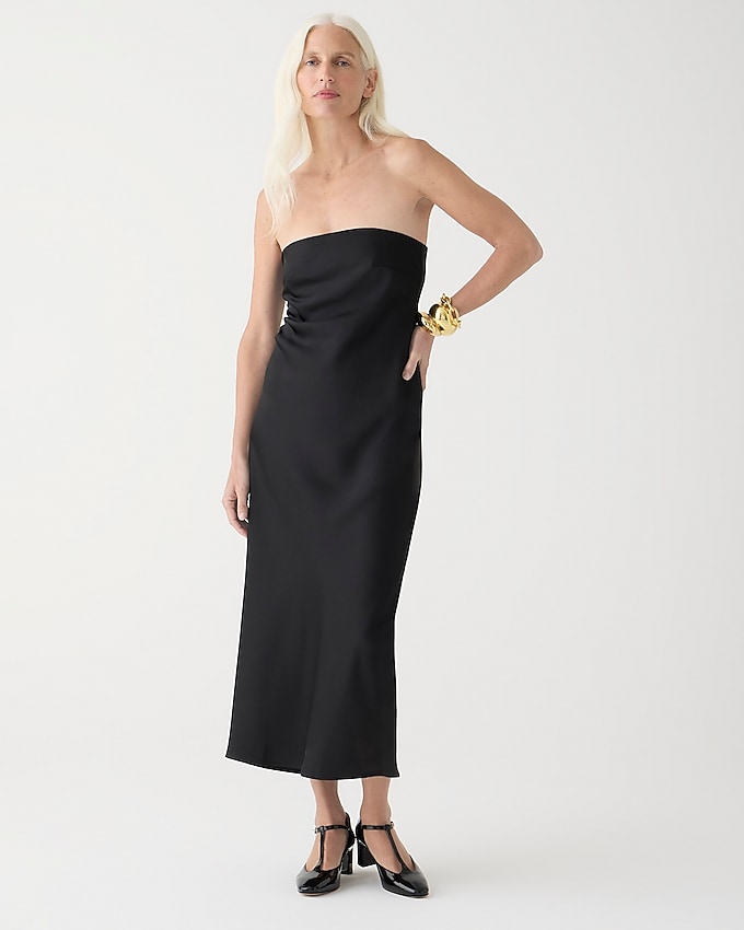 Collection Strapless Gwyneth Slip Dress in Luster Charmeuse