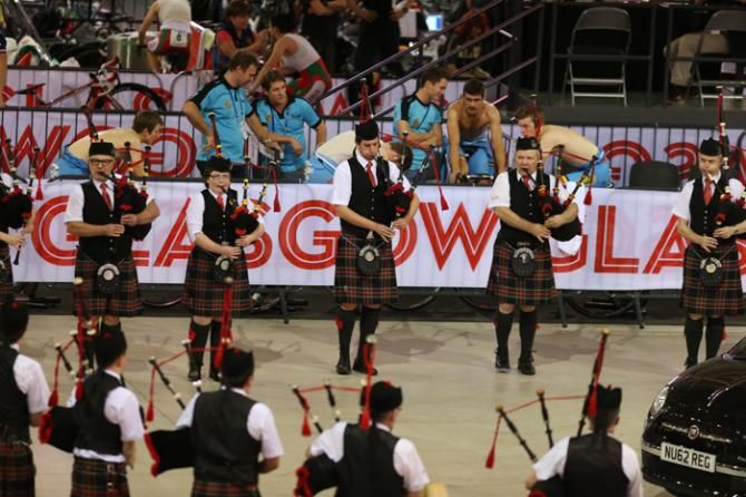 A bag pipe band was part of the official opening ceremony