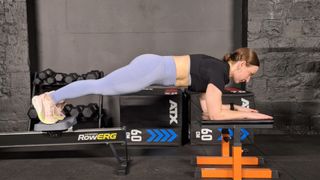 T3 Active Writer doing rower plank