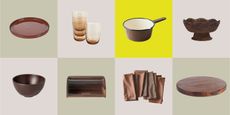 kitchen accessories in shades of brown