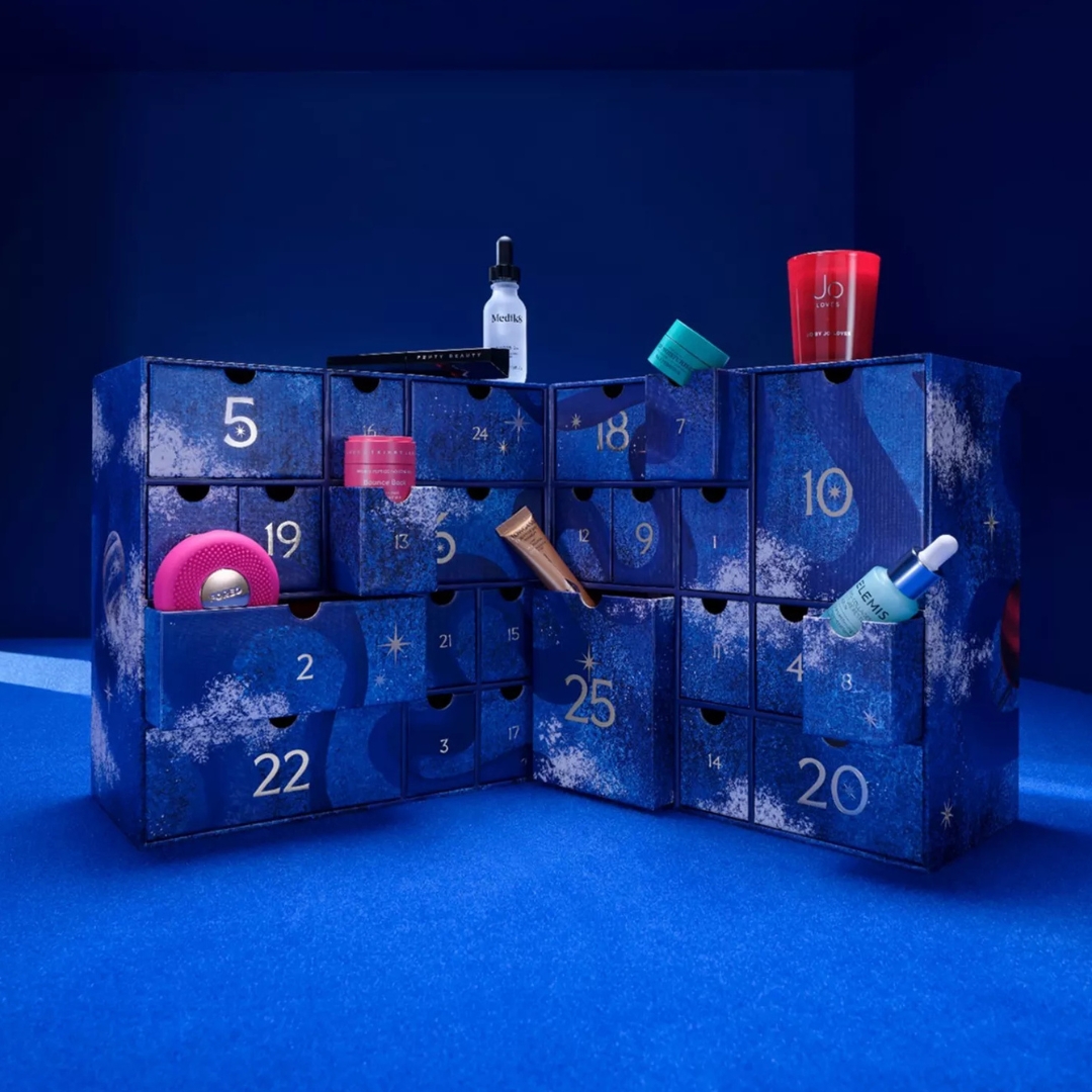 John Lewis Beauty Advent Calendar 2026 with its contents in it