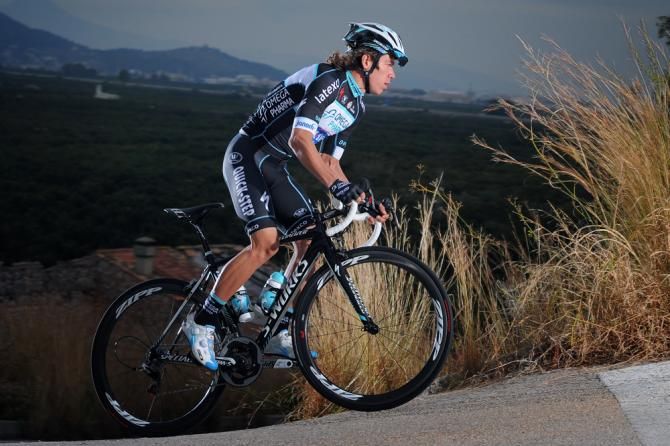 Rigoberto Uran in Omega Pharma-QuickStep colours for the first time