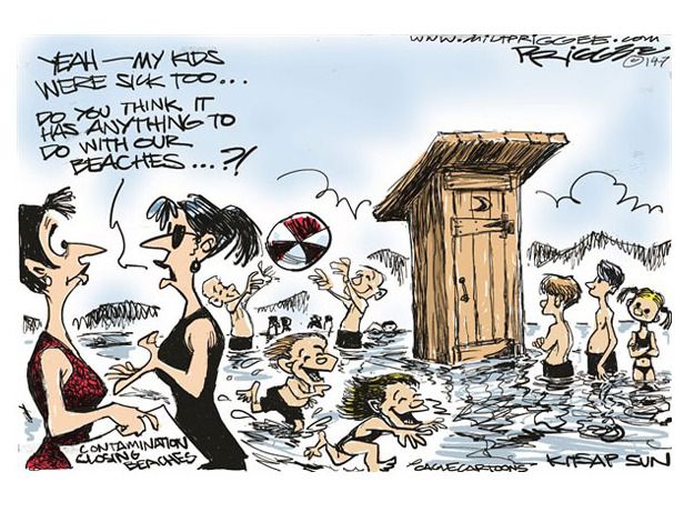 Editorial cartoon health pollution