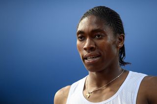 South Africa's Caster Semenya looks on after running in the women's 1,500-meter race during the IAAF Diamond League athletics meeting Athletissima in Lausanne on July 5, 2018. 