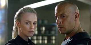 Charlize Theron and Vin Diesel in The Fate of the Furious