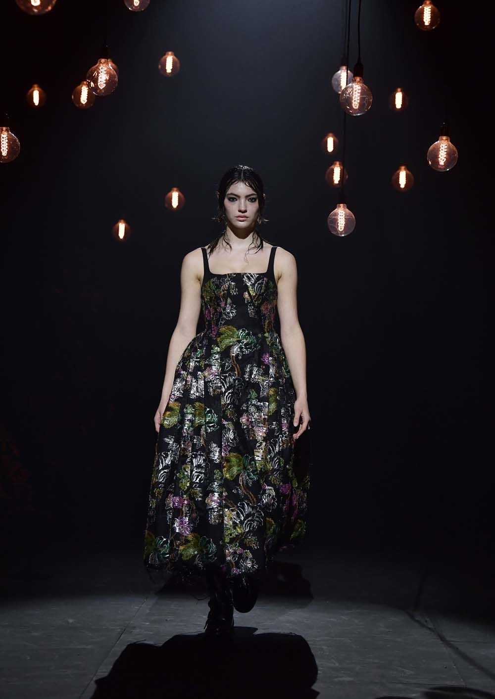 on the runway at London Fashion Week AW23