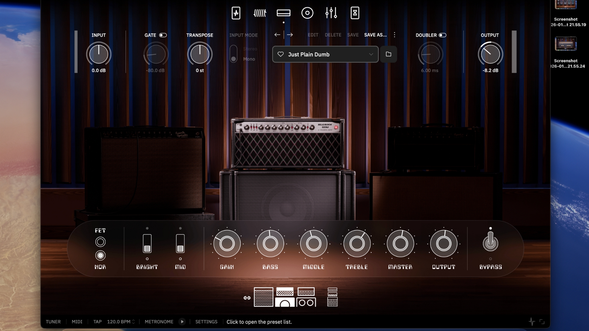 The amp section of the Neural DSP Archetype John Mayer X guitar plugin