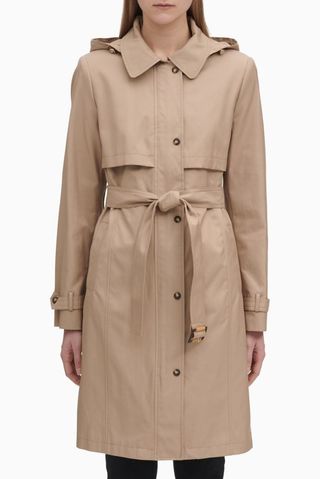 Cotton Hooded Trench Coat