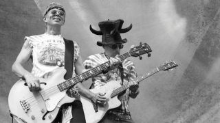 Jack Casady and Jorma Kaukonen perform with Hot Tuna at the Furthur Festival in Veneta, Oregon - July, 1996
